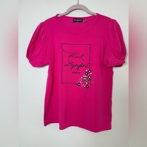 Karl Lagerfeld Pink Graphic Tee